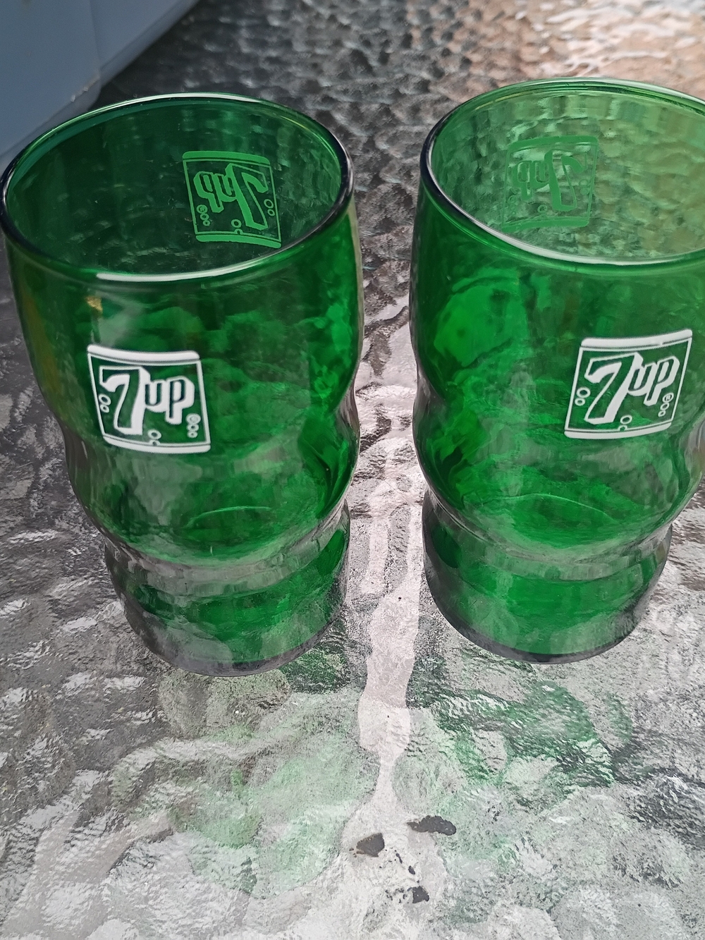 Branded Green Glass Tumblers - Set of 2